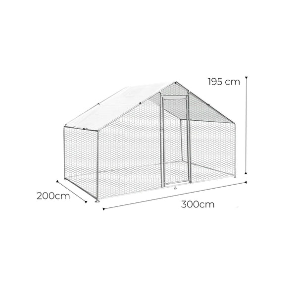 Gallinero Acero Galvanizado 3x2x1.95m (6m2)