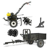 Kit 5 en 1 - Motocultivador Bencinero - Full Carro Trailer