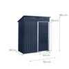 Bodega de Jardín Multiuso 5x3ft 154x89x184cm
