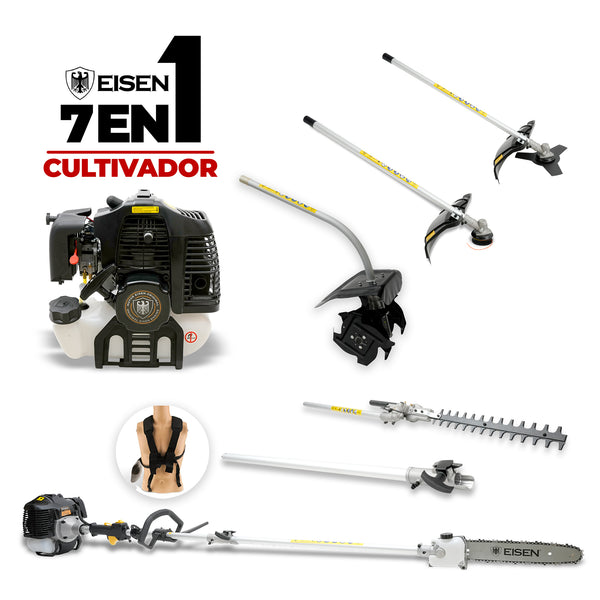 Kit 7 en 1 Máquina Multi-función 62cc - 3,4hp - Cultivador - Eisen