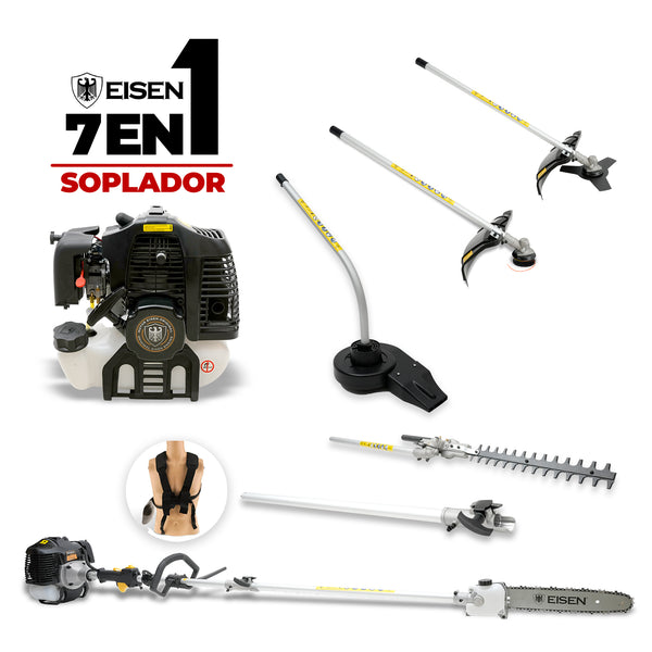 Preventa - 7 en 1 Máquina Multi-función 62cc - 3,4hp - Soplador - Eisen