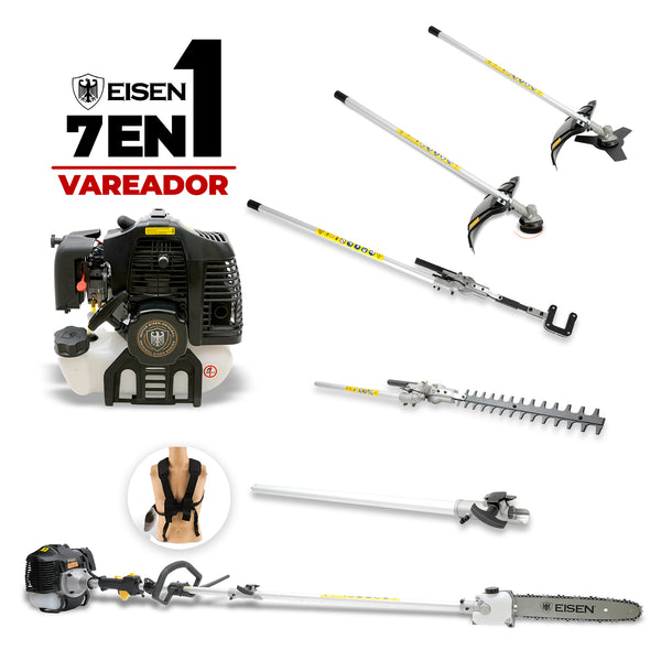 Preventa - 7 en 1 Máquina Multi-función 62cc - 3,4hp - Vareador - Eisen