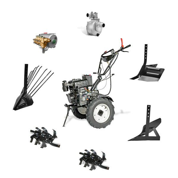 Kit 8 en 1 - Motocultivador Diesel 10hp - Eisen