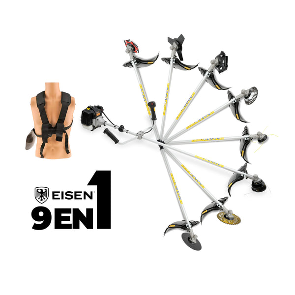 Kit 9 en 1 - Orilladora Profesional 1.34hp 32,6cc - Eisen