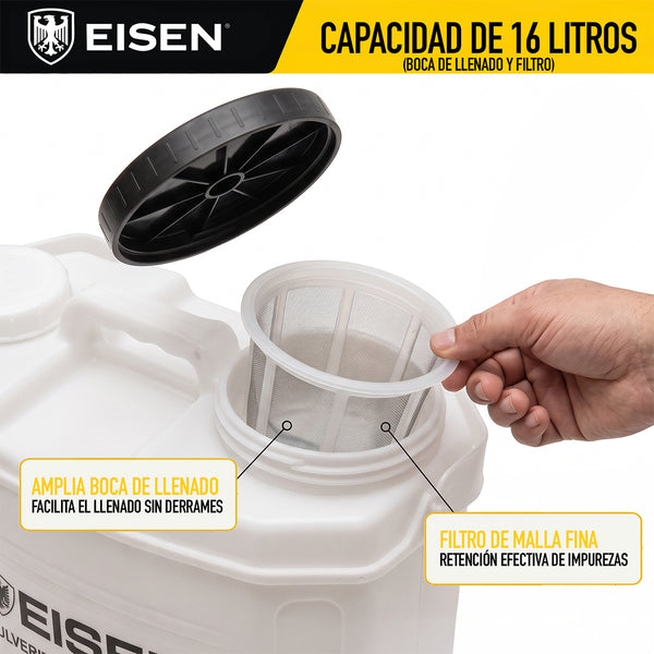 Fumigadora de Mochila Eléctrica 87PSI 16L 12V DC | Eisen