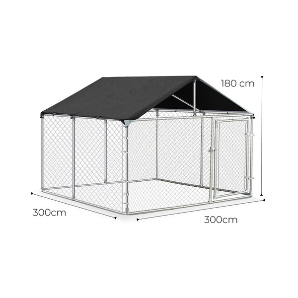 Canil Modular para Perros 3x3x1.8m (9m2)