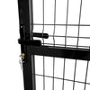 Portón doble hoja para Reja Perimetral 183x400cm (Negro)