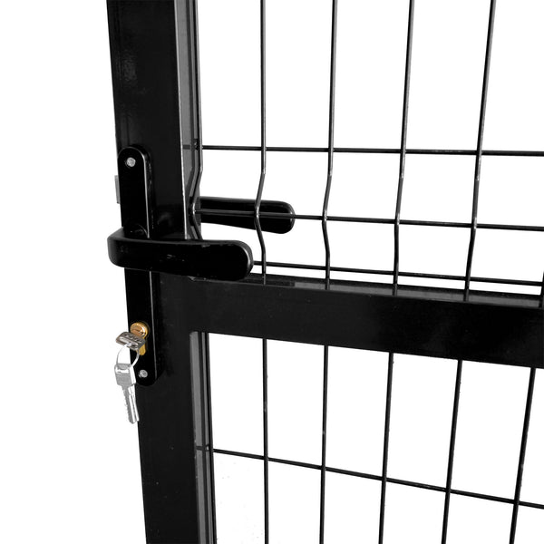Portón doble hoja para Reja Perimetral 183x400cm (Negro)