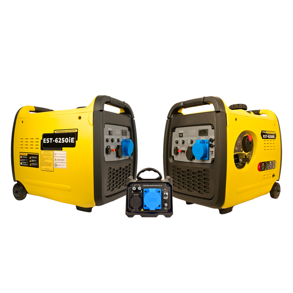 Kit 2 Generadores Eléctrico Bencinero 5kW | EST-6250ie | Eisen y Caja Paralela Gratis