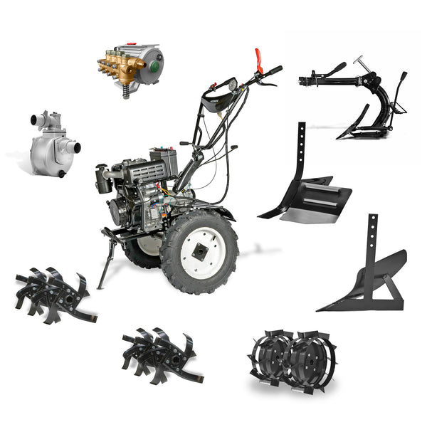 Kit 8 en 1 - Motocultivador Diesel 10hp