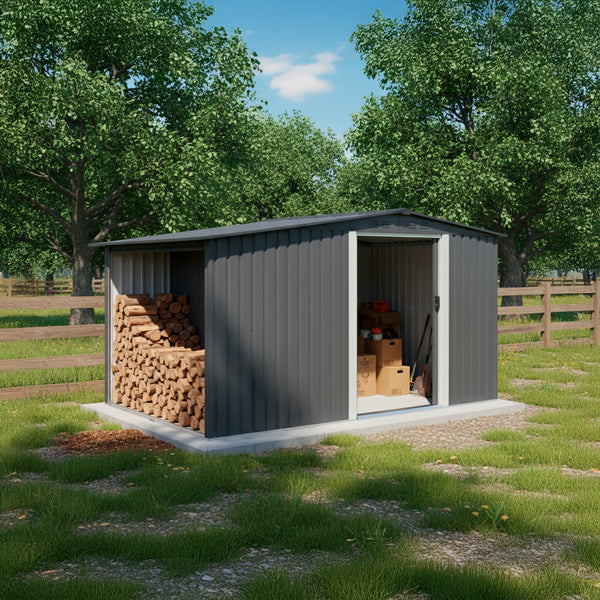 Bodega de Jardín Multiuso 2 en 1 – 10x8ft (377 x 248 x 214 cm)