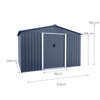 Bodega de Jardín Multiuso 10x8ft 313x248x194cm