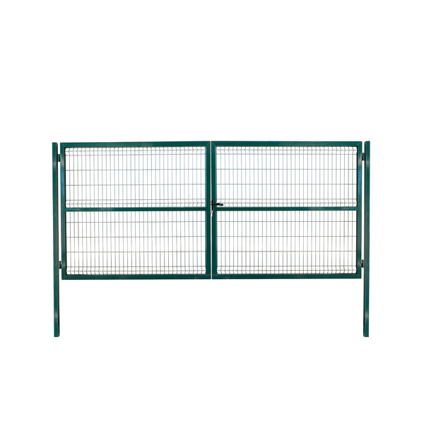 Reja Perimetral - Portón doble hoja 208x400cm (Verde)