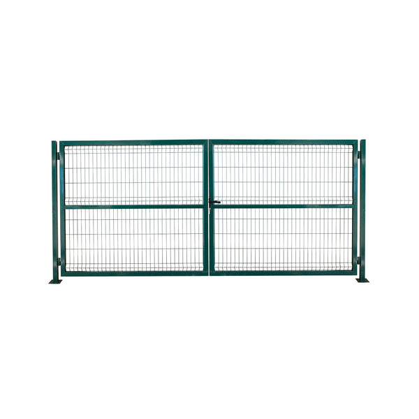 Reja Perimetral - Portón doble hoja 183x400cm (Verde)