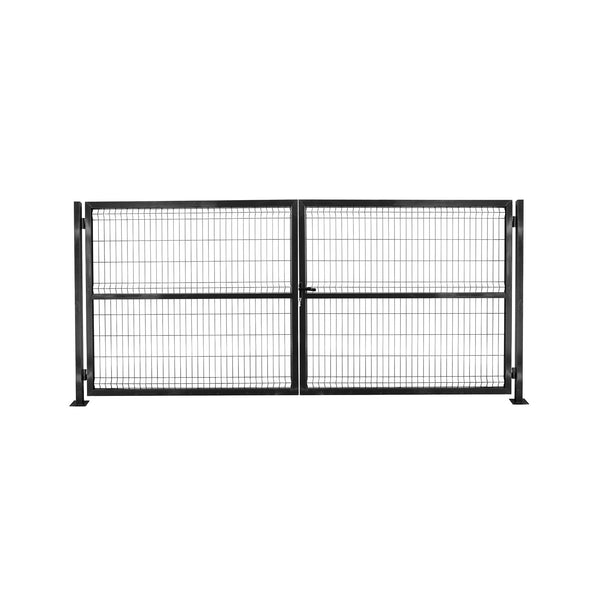 Reja Perimetral - Portón doble hoja 183x400cm (Negro)