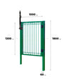 Reja Perimetral - Puerta Piscina 121x100cm (Verde)