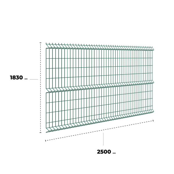 Reja Perimetral - Panel 3D 183x250cm (Verde)