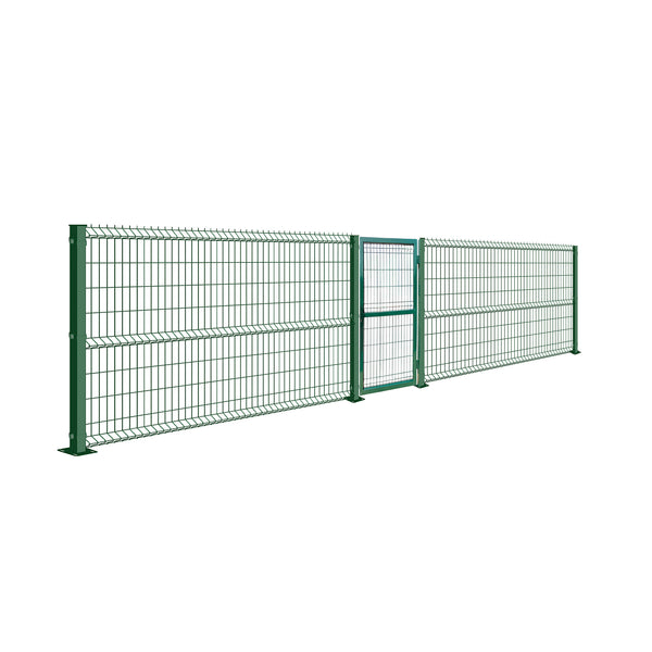 Kit Inicial Reja Perimetral 183x250cm (2 Paneles + 2 Postes + 1 Puerta) (Verde)