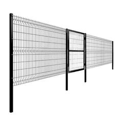 Kit Inicial Reja Perimetral 208x250cm (2 Paneles + 2 Postes + 1 Puerta) (Negro)