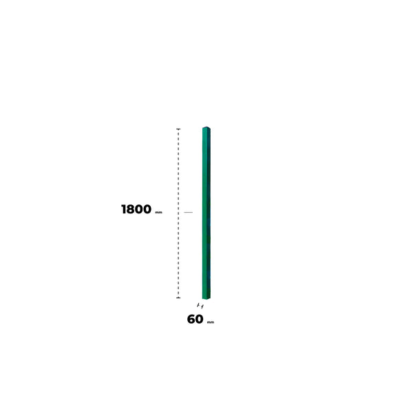 Kit Reja Perimetral Piscina - 2 Paneles 115x192cm + 2 Postes + 1 Puerta (Verde)