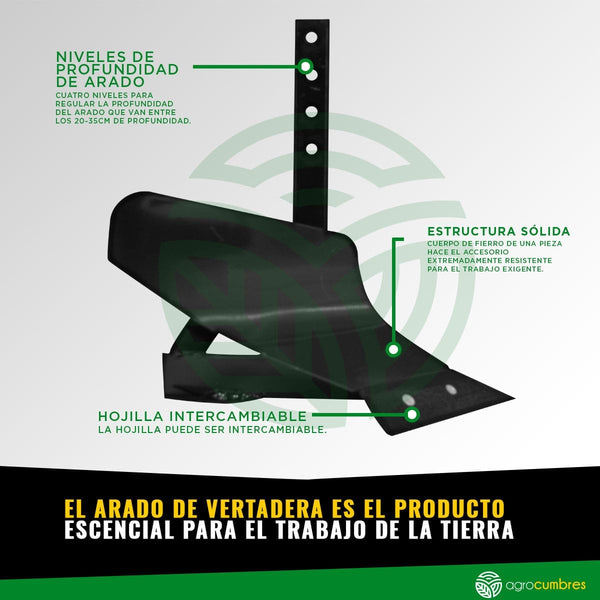 Accesorio - Arado de Vertedera - Para Motocultivador