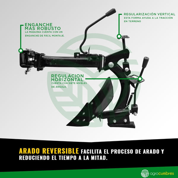 Accesorio - Arado Reversible - Para Motocultivador