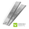 Kit de 2 Cuchillas doble filo para repuesto de Chipeadora 7Hp