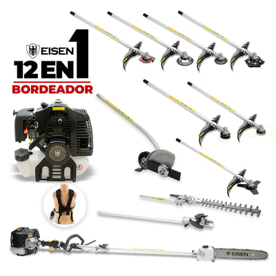 12 en 1 Multi-Herramienta | Motor 2 Tiempos | 62cc | 3.4Hp | Eisen - Bordeador