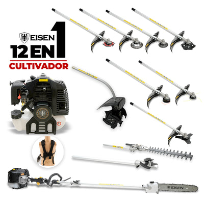 12 en 1 Multi-Herramienta | Motor 2 Tiempos | 62cc | 3.4Hp | Eisen - Cultivador