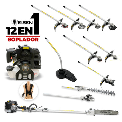 12 en 1 Multi-Herramienta | Motor 2 Tiempos | 62cc | 3.4Hp | Eisen - Soplador