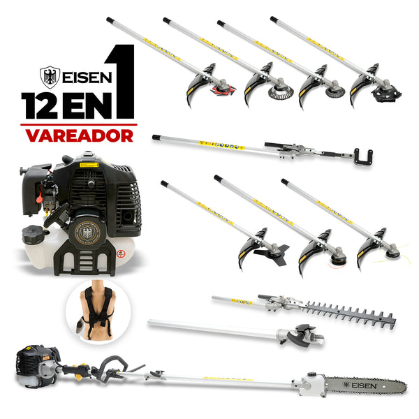 12 en 1 Multi-función 62cc - 3.4hp - Vareador - Eisen