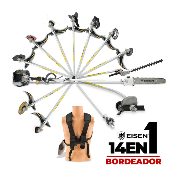 Kit 14 en 1 Máquina Multi-función 62cc - 3,4hp - Bordeador - Eisen