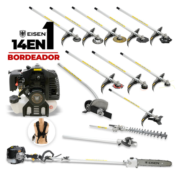 Kit 14 en 1 Máquina Multi-función 62cc - 3,4hp - Bordeador - Eisen