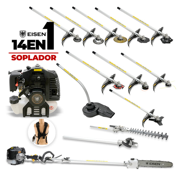 Kit 14 en 1 Multi-función 62cc - 3.4hp - Soplador - Eisen