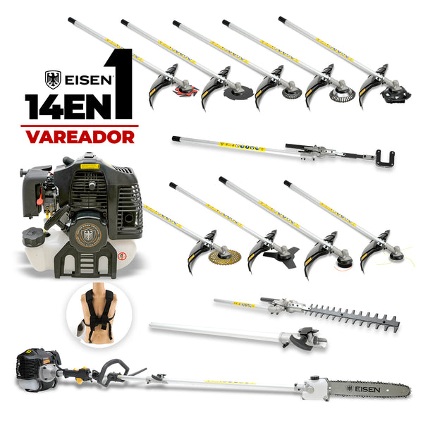 Kit 14 en 1 Máquina Multi-función 62cc - 3,4hp - Vareador - Eisen