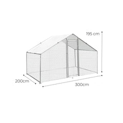 Gallinero Acero Galvanizado 3x2x1.95m (6m2)