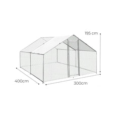 Gallinero Acero Galvanizado 4x3x1.95m (12m2)