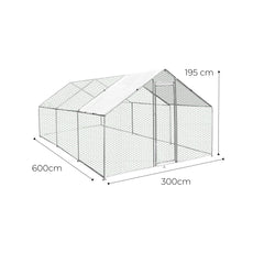 Gallinero Acero Galvanizado 6x3x1.95m (18m2)