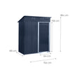 Bodega de Jardín Multiuso 5x3ft 154x89x184cm
