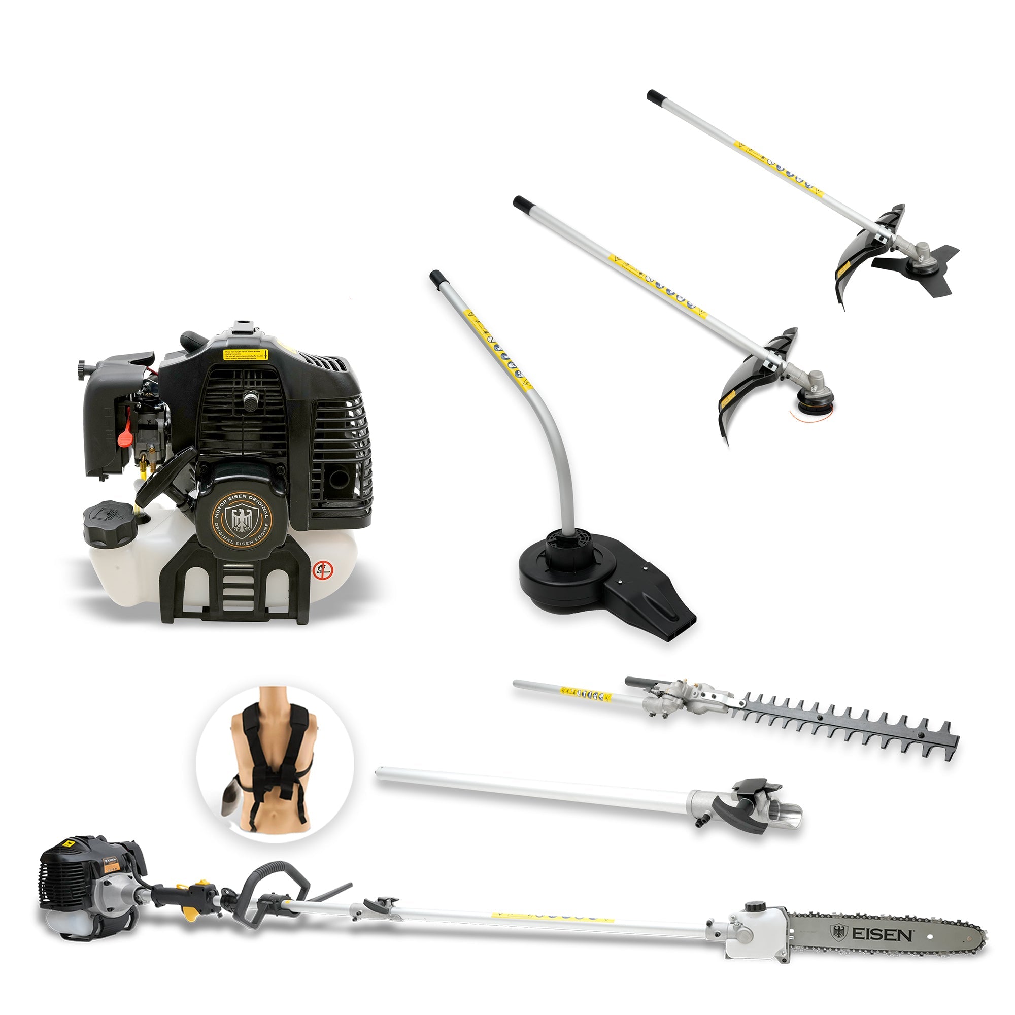 Kit 7 en 1 Multi-Función 62cc 3.4Hp + Soplador | Eisen