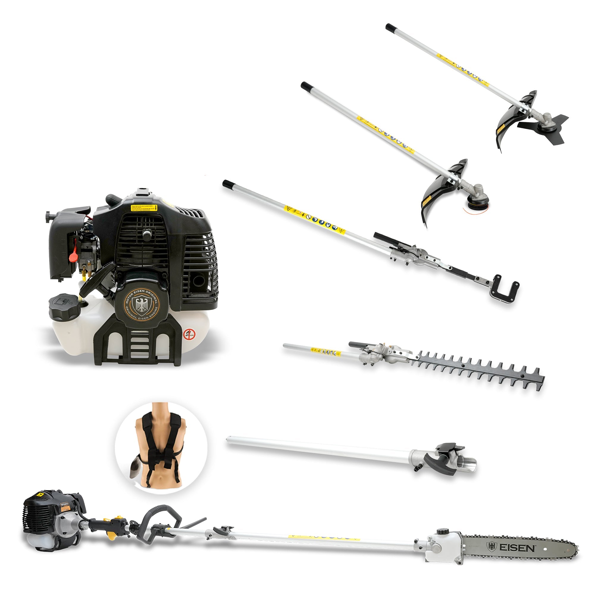 Kit 7 en 1 Multi-Función 62cc 3.4Hp + Vareador | Eisen