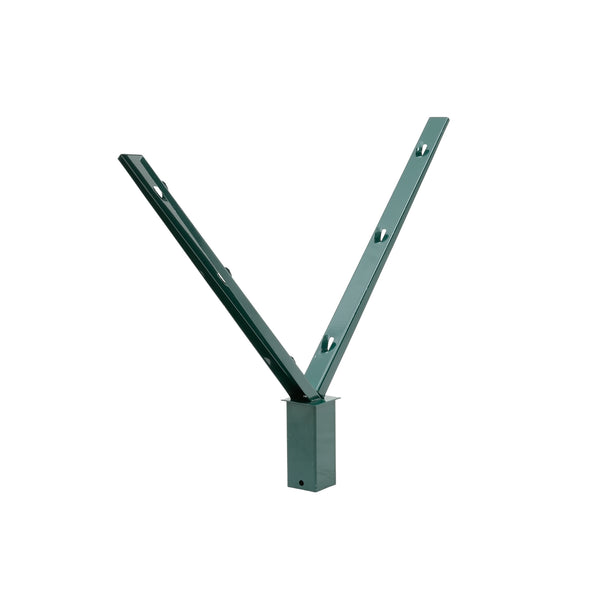 Reja Perimetral - Extensión Poste Y (Púas y Concertina) (Verde)