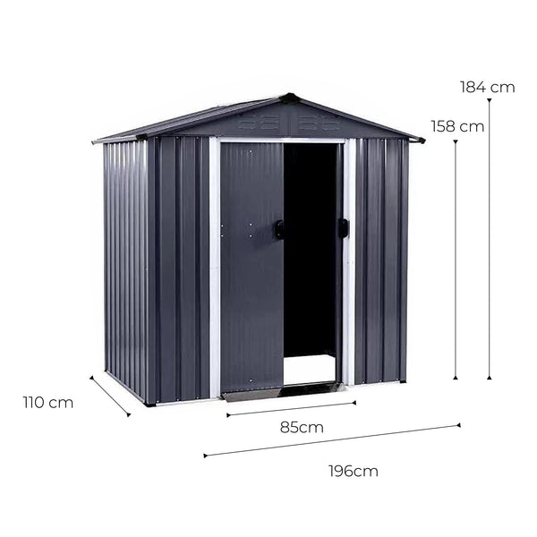 Bodega de Jardín Multiuso 6x4ft 196x110x184cm