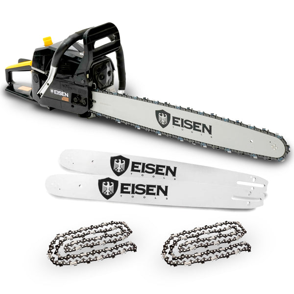 Kit 3en1 - Motosierra 62cc 18”, 20”, 22” - Eisen
