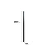 Reja Perimetral - Poste simple 6x6x260cm (Negro)
