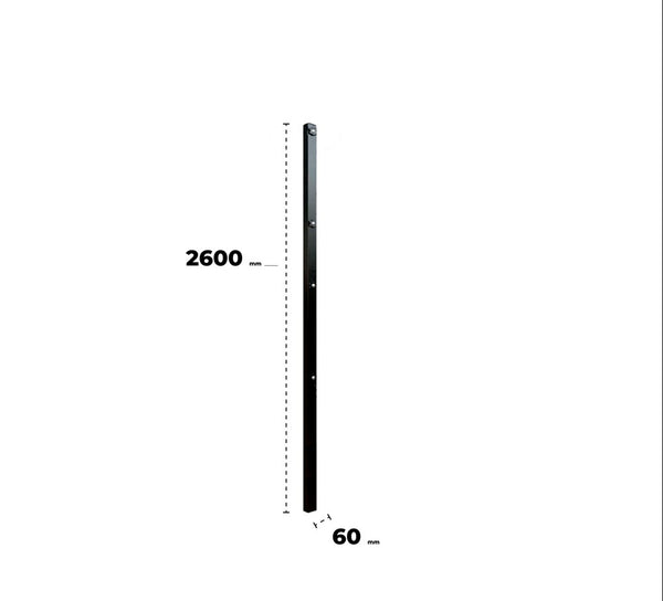 Kit Reja Perimetral 208x250cm + 1 Poste (Negro)