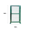 Kit Inicial Reja Perimetral 183x250cm (2 Paneles + 2 Postes + 1 Puerta) (Verde)
