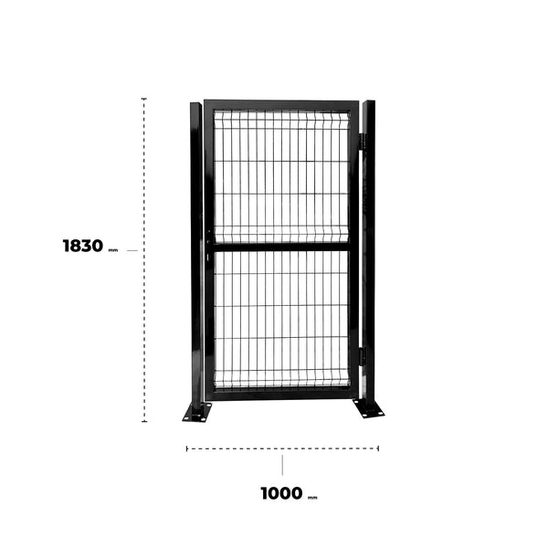 Puerta Simple para Reja Perimetral 183x100cm (Negro)