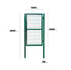 Puerta Simple para Reja Perimetral 208x100cm (Verde)