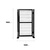Kit Inicial Reja Perimetral 183x250cm (2 Paneles + 2 Postes + 1 Puerta) (Negro)